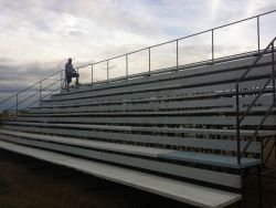 New bleachers being assembled for the 2014 show