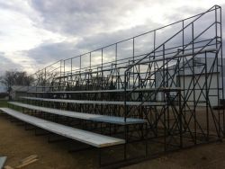 New bleachers being assembled for the 2014 show