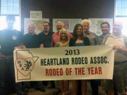 RM of Ste. Anne Council with Rodeo Committee members celebrating 2013 Rodeo of the Year success.
