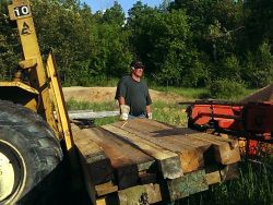 Turning the hydro poles into 6x6 timber